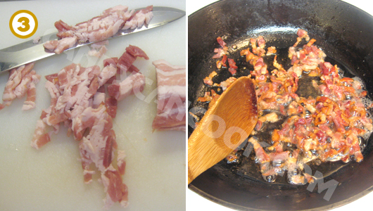 Thái và rán thịt hun khói (Bacon)